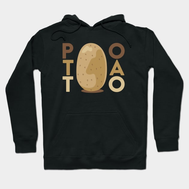 Potato Lover - Fun Minimalist Food Humor Hoodie by RYSHU 